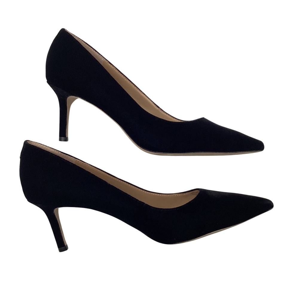 Lauren Ralph Lauren Black Velvet Pointed Toe Pumps RLL Logo Heels Womens 11B - Picture 10 of 16